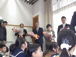 花束贈呈
